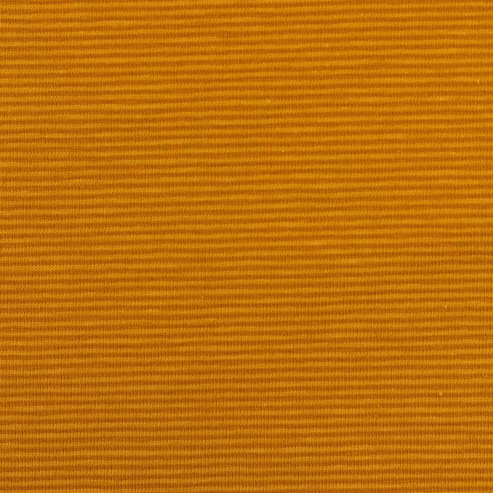 Needle Stripe Cotton Jersey - Ochre / Mustard Yellow