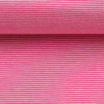 Needle Stripe Cotton Jersey - Pink / Honeysuckle