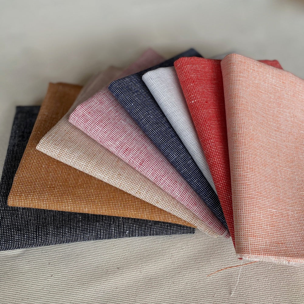 Essex Linen Mix Homespun Fat Quarter Bundle Linen and Linen Mix
