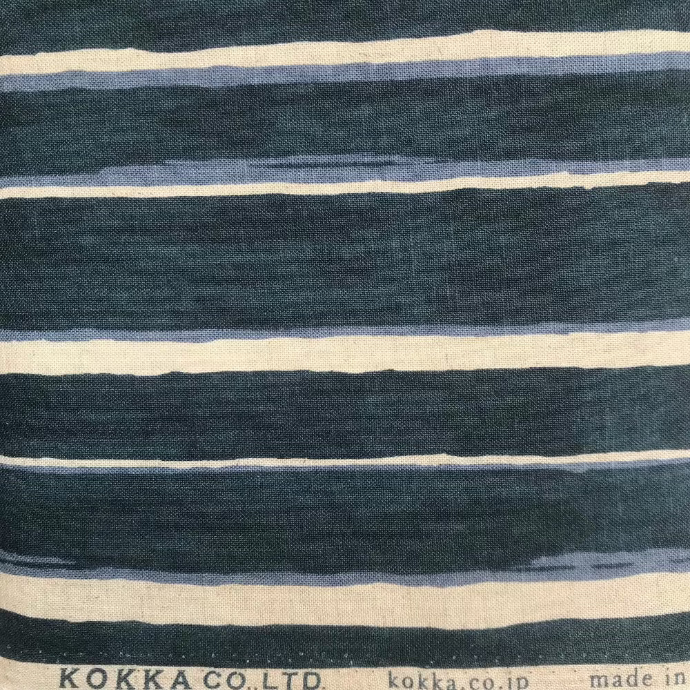 Japanese Stripe - Blue/White by Kokka