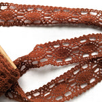Crochet Look Lace Trim - 40mm Warm Brown