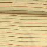 HALF PRICE REMNANT - Cotton Stripe Lawn - Yellow Multi