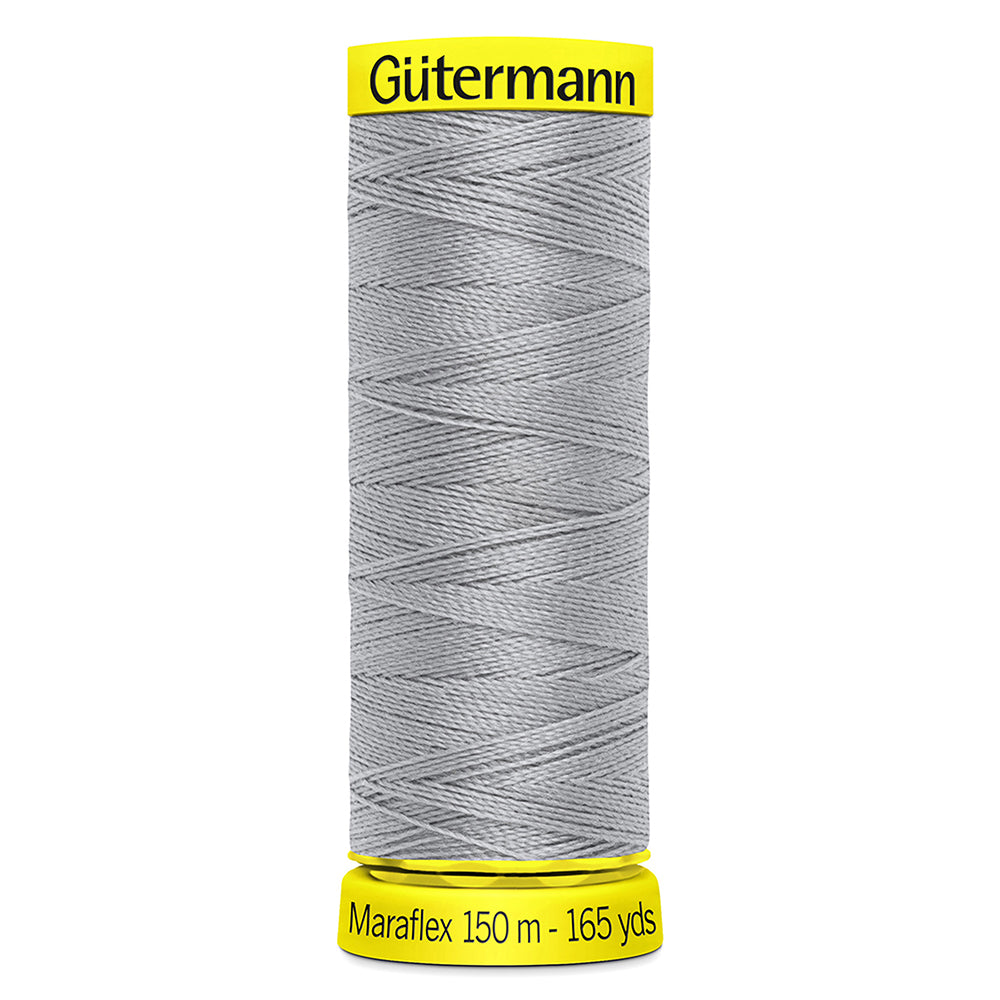 Gütermann Maraflex Elastic Sewing Thread 150m - Mid Silver