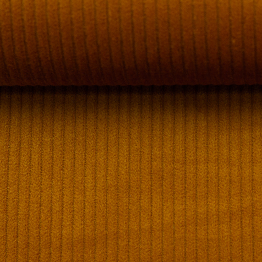 gold orange jumbo cotton corduroy fabric