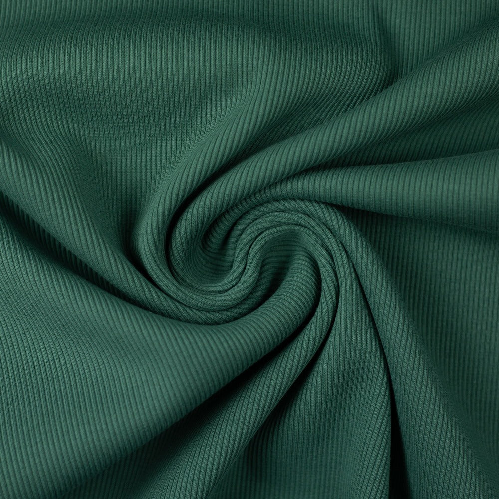 Cotton Sweatshirt Ribbed Cuffing - 266 Emerald