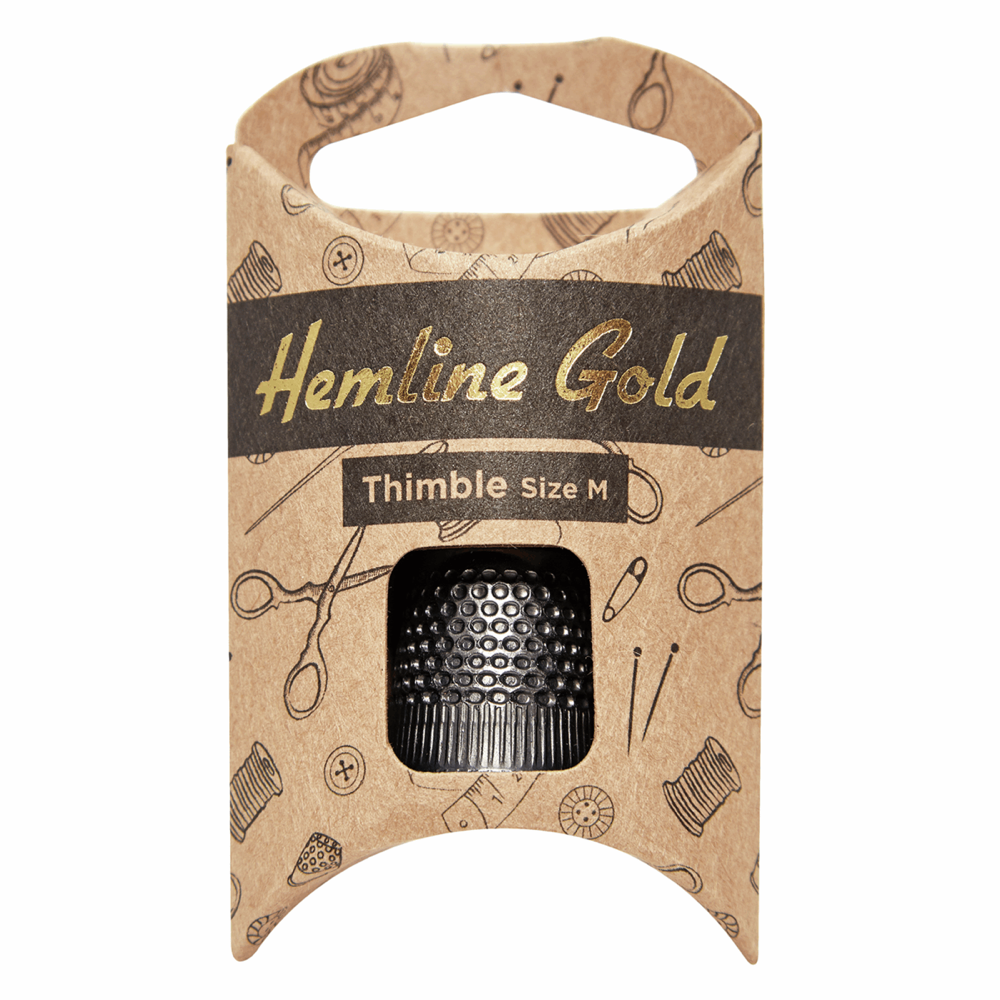 Hemline Gold - Thimble Medium - Black