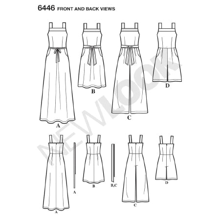 New Look Women's 6446 - Cropped Jumpsuit, Romper & Dresses