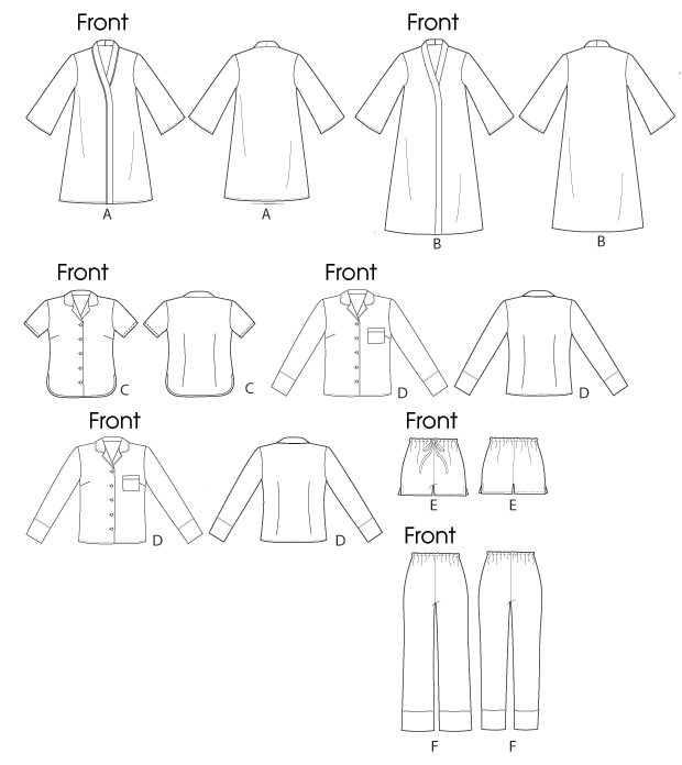 McCall's 8056 - Misses Robe, Belt, Tops, Shorts, and Pants #IrisMcCalls
