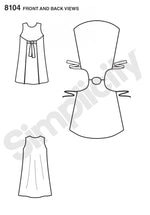 Simplicity Girls' 8104 - Girl's & Teen's Jiffy Reversible Wrap Dress