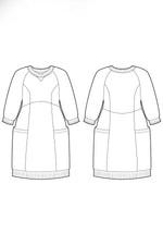 Victory Patterns - Lola Sweater Dress - Sizes 14-30 - PDF Pattern