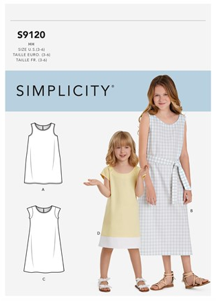 Simplicity Girls' 9120 - Girls' Dresses