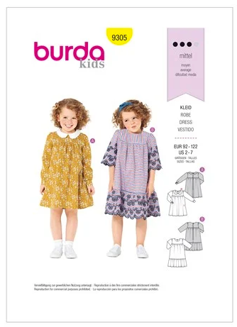Burda Kids 9305 - Girl's Dress
