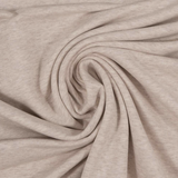beige melange soft cotton stretch jersey fabric