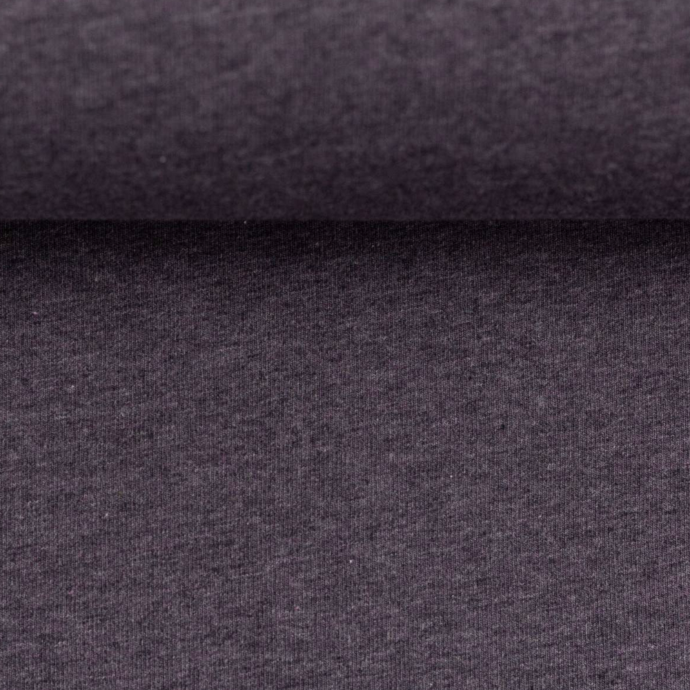 purple melange soft cotton stretch jersey fabric