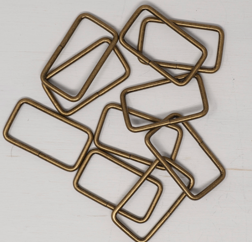 Metal Strap Connectors - 38mm Antique Brass - Set of 2
