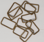 Metal Strap Connectors - 38mm Antique Brass - Set of 2
