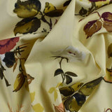 Luxury Printed Cotton Lawn - Secret - Cream and Brown