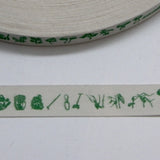 Printed Cotton Ribbon - Foraging Green 17mm