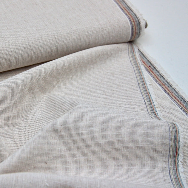 linen cotton mix medium weight fabric in natural beige