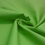 plain wide crisp cotton fabric in lime green