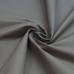 plain wide crisp cotton fabric in mid grey