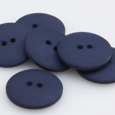 Satin Polyester Buttons - Navy
