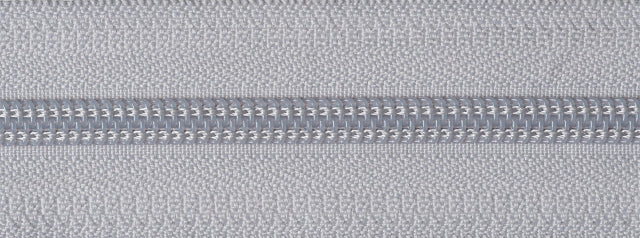 Heavy Nylon Open-Ended Zip - Silver 336