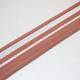 Striped Webbing 50mm - Pink/White