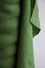 European Linen Mini-Gingham - Potting Green