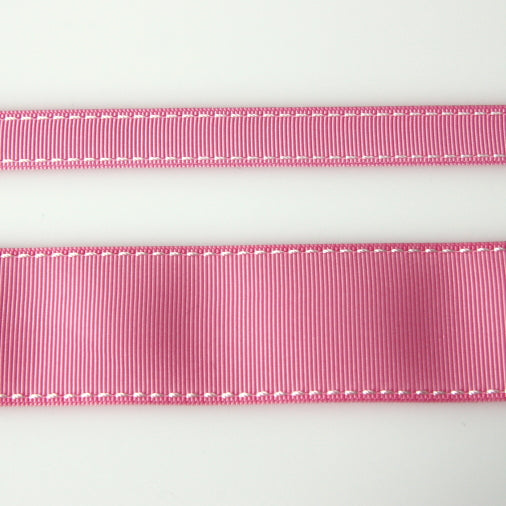 Grosgrain Stitch Ribbon - Candy Pink