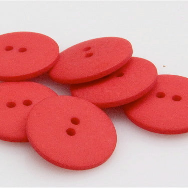 Satin Polyester Buttons - Red