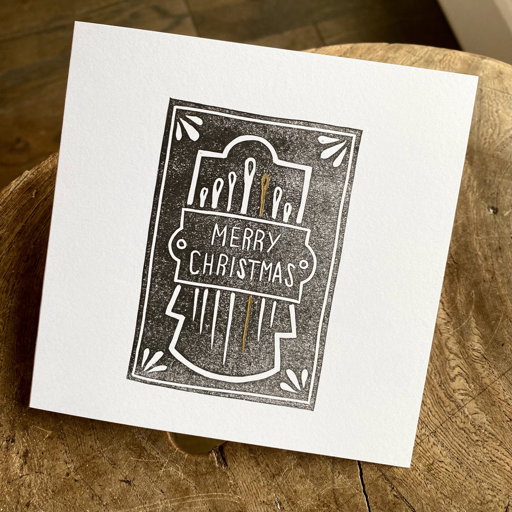 Rowen Griephan - Hand Printed Christmas Cards - Needle Packet