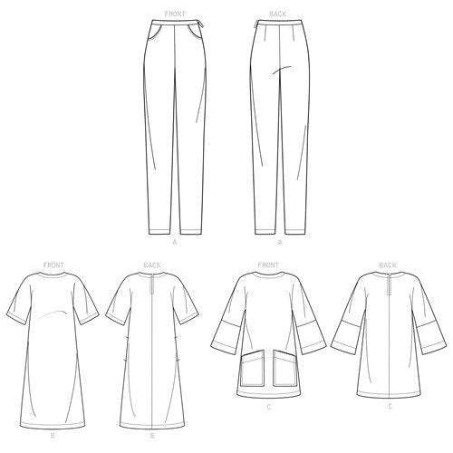 Simplicity 9183 - Misses' Tunic, Top, Dress & Legging