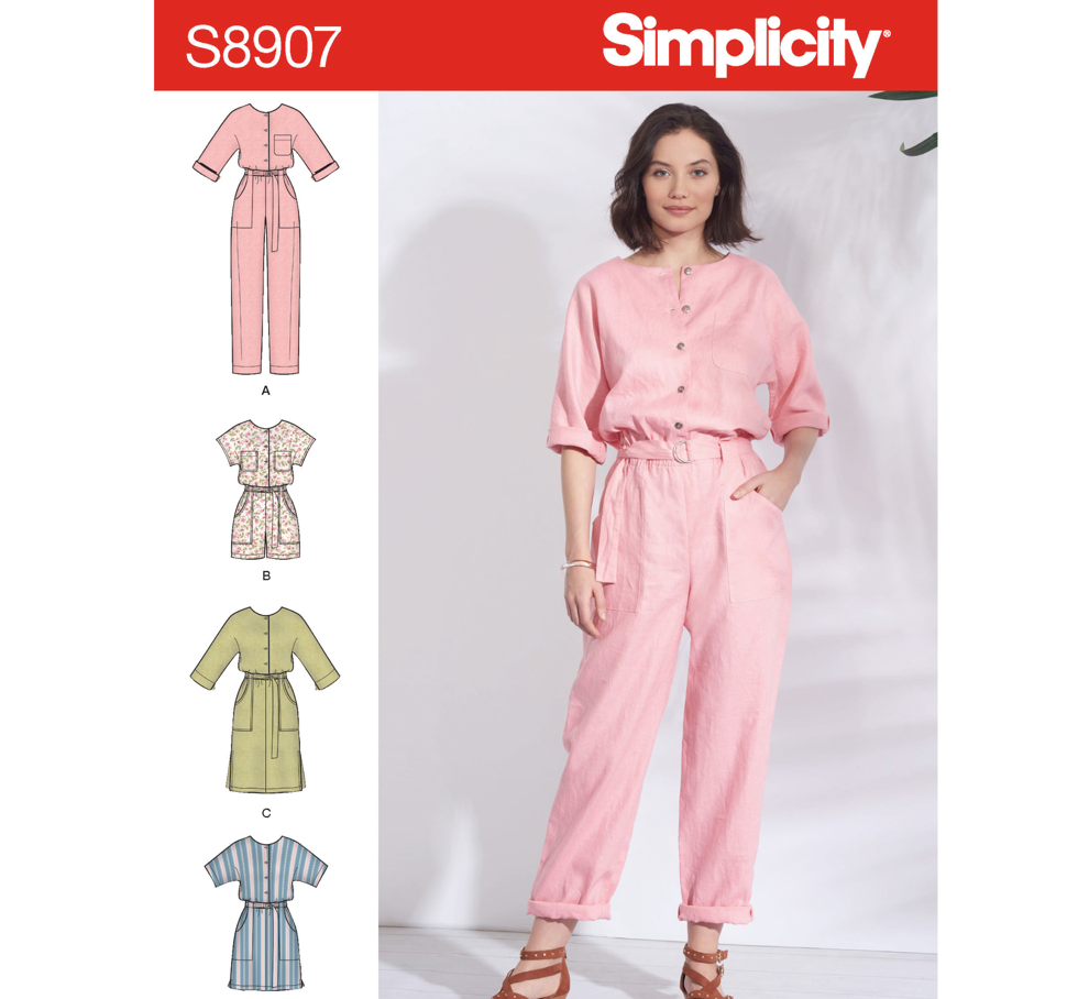 Simplicity 8907 - Boiler Suit, Jumpsuit and Dress