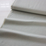 Japanese medium weight check cotton shirting fabric in pale blue