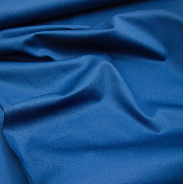blue cotton twill fabric for dressmaking