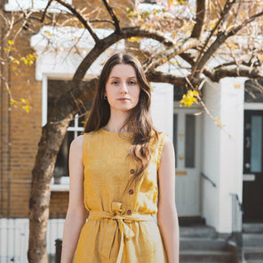 Herringbone Linen - Shingle