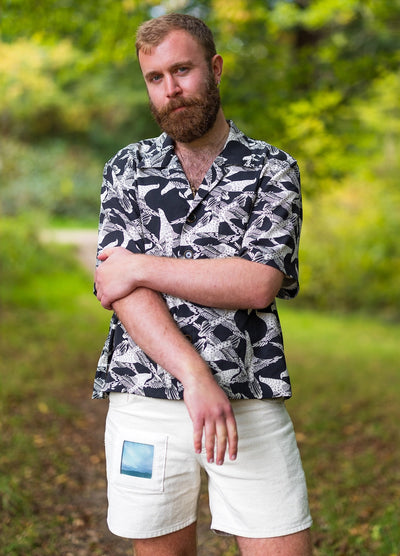 Self Drafted Shirt in Printed Tencel