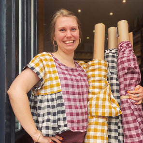 Patchwork Gingham Linen