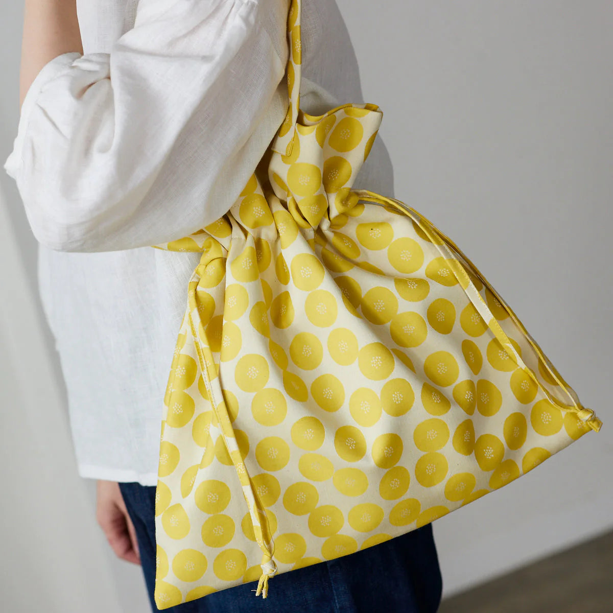 Japanese Cotton Jacquard - Yellow Spots