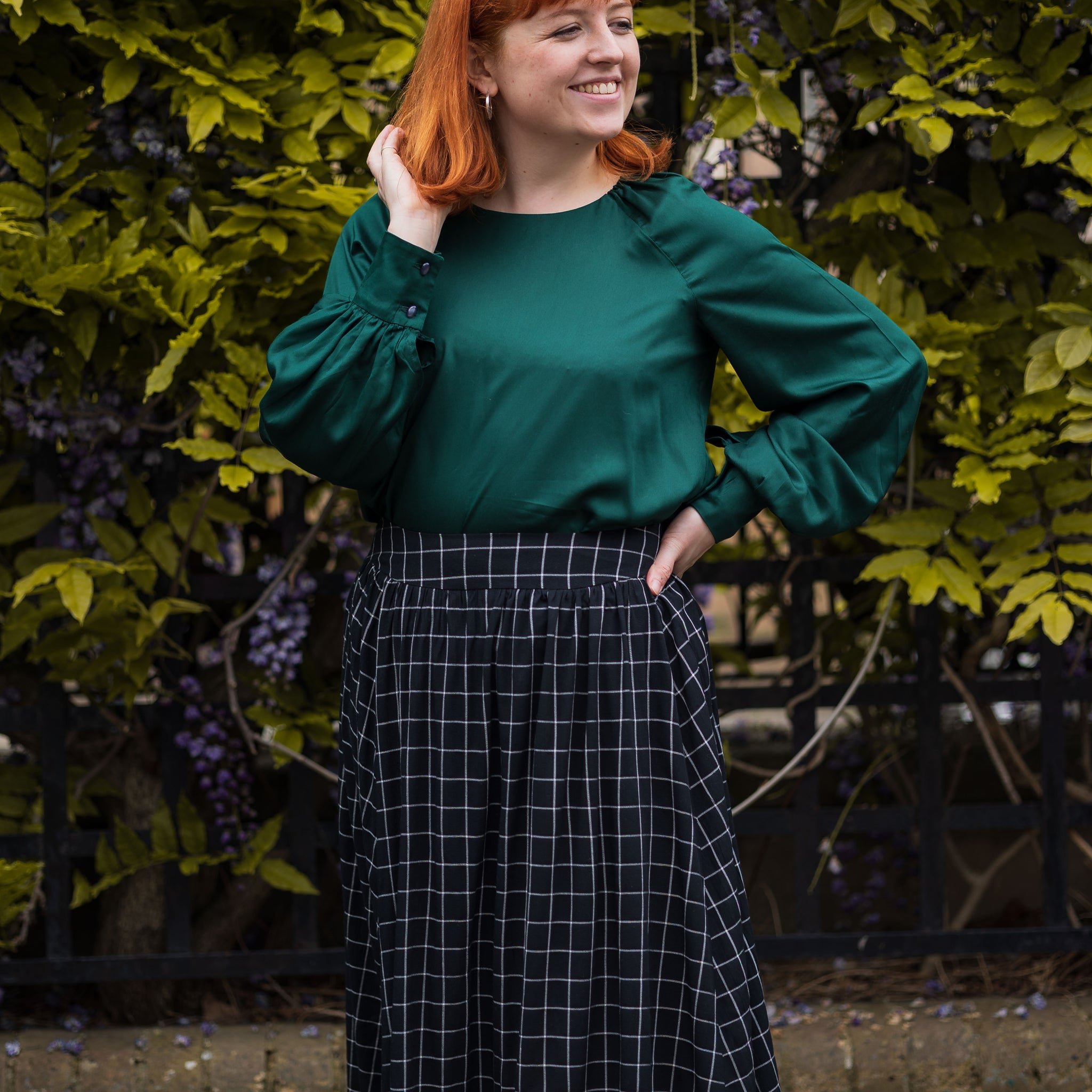 Check Viscose Mix - Black