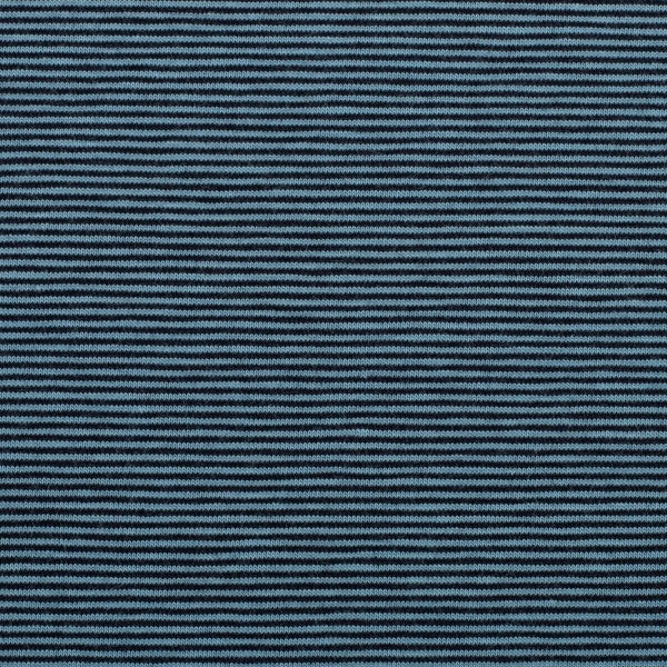 Needle Stripe Cotton Jersey - Light / Dark Blue