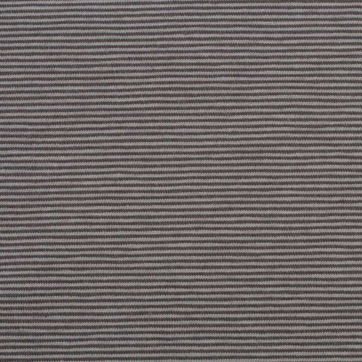 Needle Stripe Cotton Jersey - Light / Dark grey