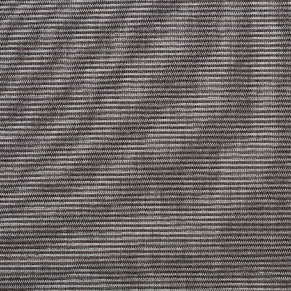 Needle Stripe Cotton Jersey - Light / Dark grey