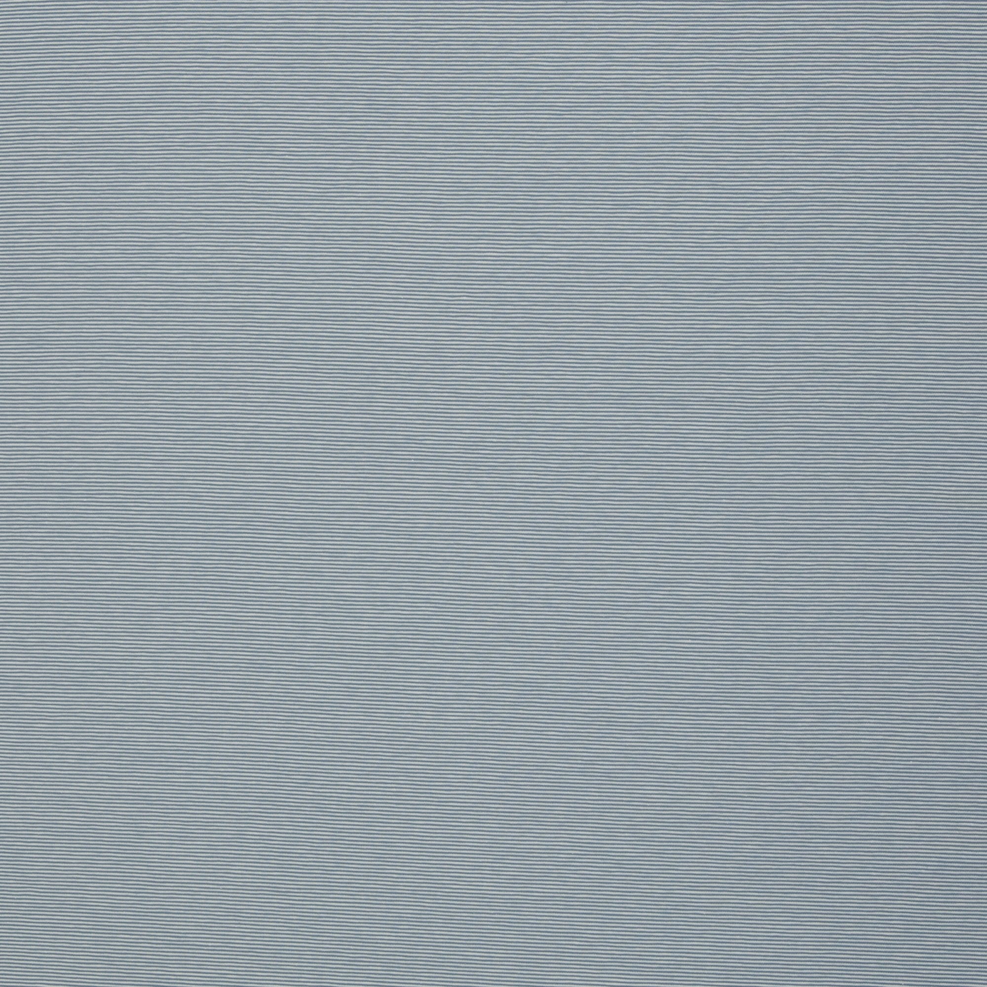 Needle Stripe Cotton Jersey - Smokey Blue / Ecru