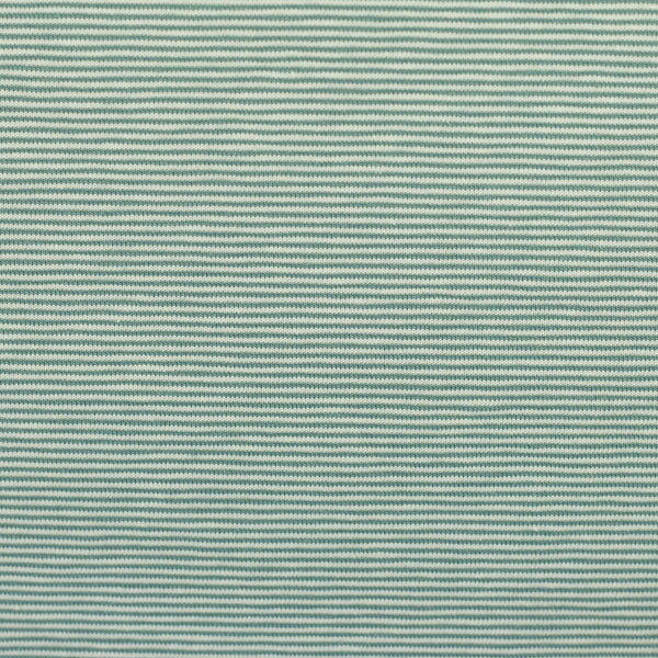 Needle Stripe Cotton Jersey - Emerald / Ecru