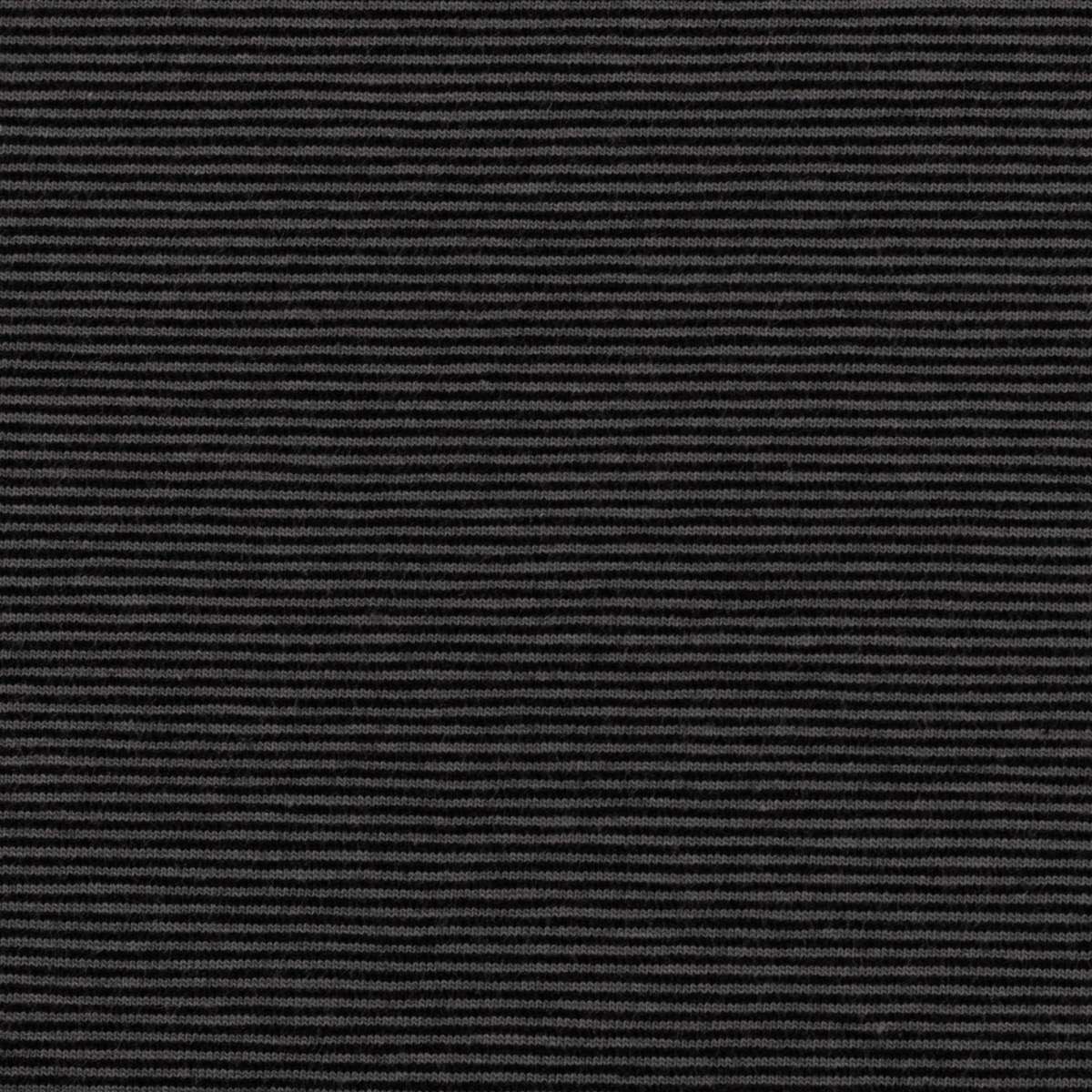 Needle Stripe Cotton Jersey - Black / Dark Grey