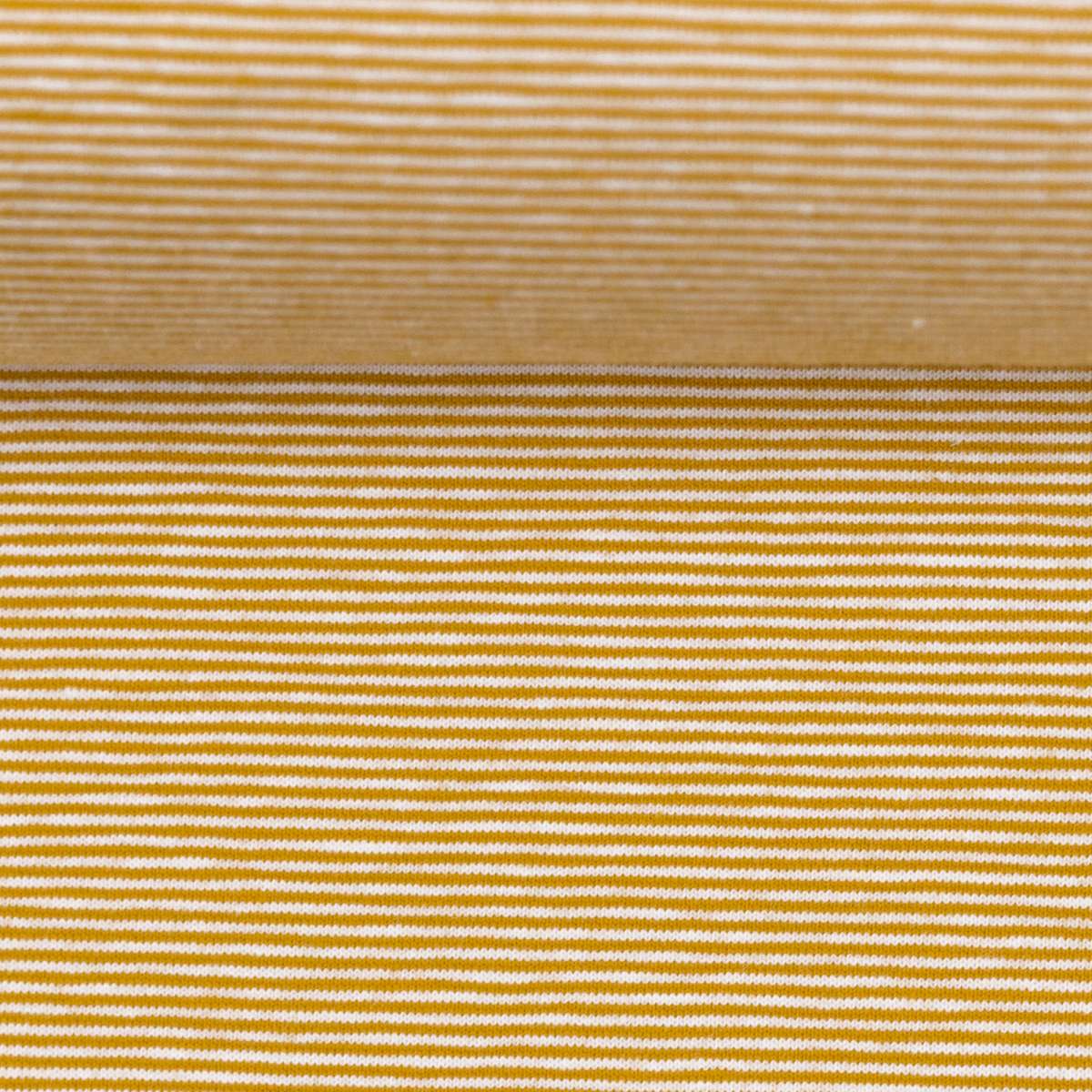 Needle Stripe Cotton Jersey - Goldenrod / White