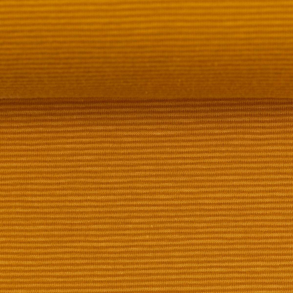 Needle Stripe Cotton Jersey - Ochre / Mustard Yellow
