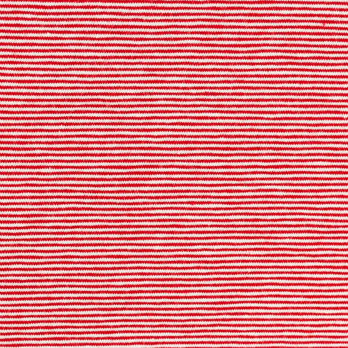 Needle Stripe Cotton Jersey - White / Red